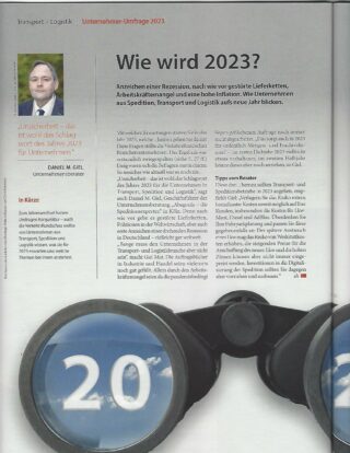 Artikel Verkehrsrundschau 2023: Wie wird 2023 für Speditionen und Frachtführer?